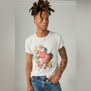 Lucky Brand Coke Cola Santa Graphic Tee T-Shirt Christmas White Size XL